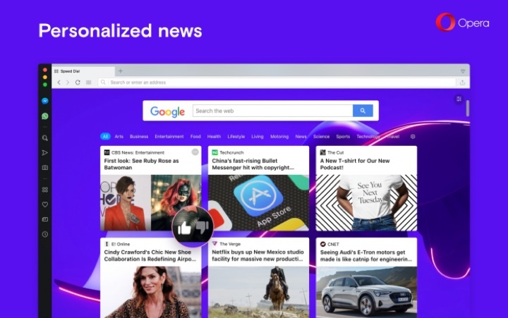 Opera browser inteligente notícias netflix