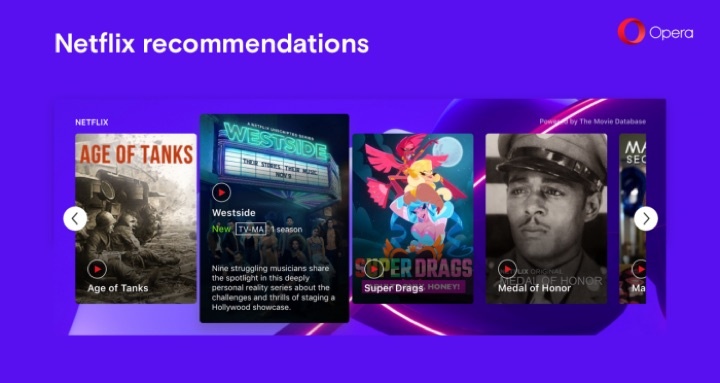 Opera browser inteligente notícias netflix