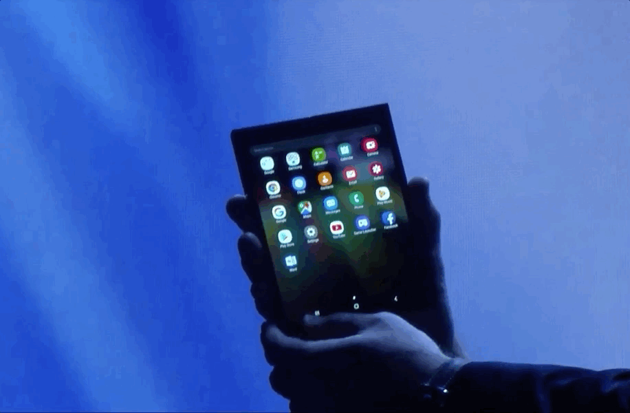 Samsung Galaxy F Infinity Flex Display ecrã dobrável smartphone