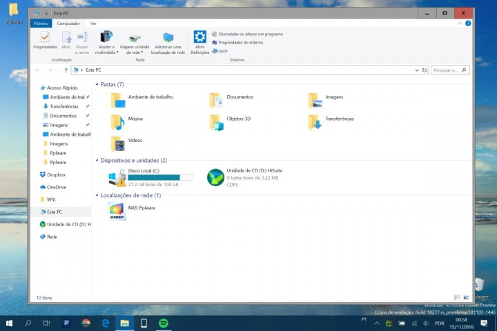 Windows 10 drive disco esconder dica
