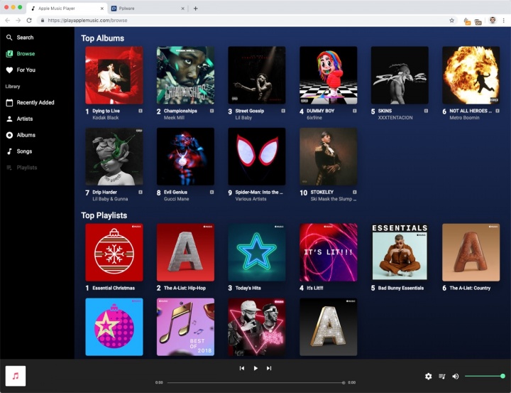 Music Apple Music browser autorização