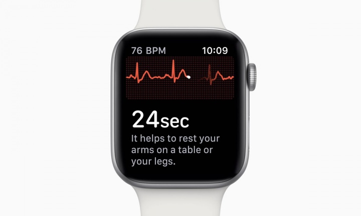 Imagem Apple Watch Serie 4 a fazer um ECG