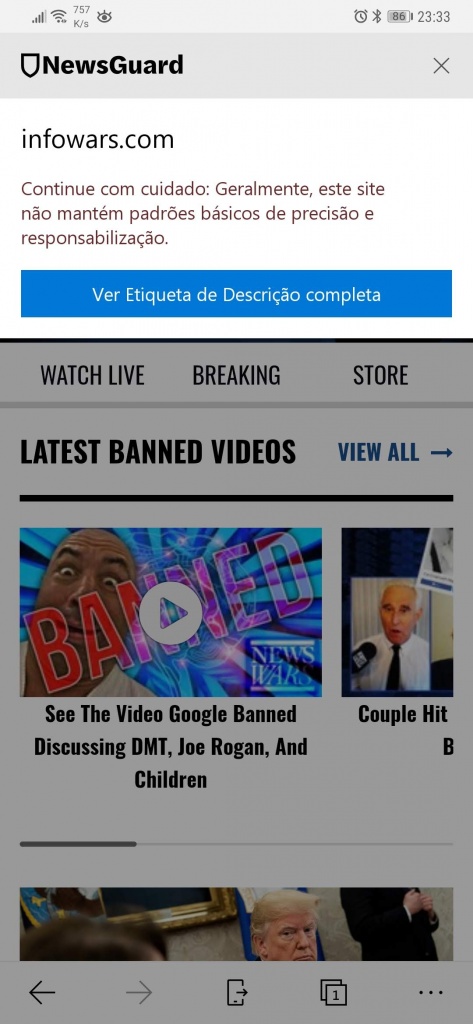 Edge Fake News NewsGuard browser Microsoft