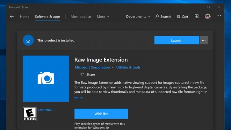 Просмотр фотографий raw windows 10