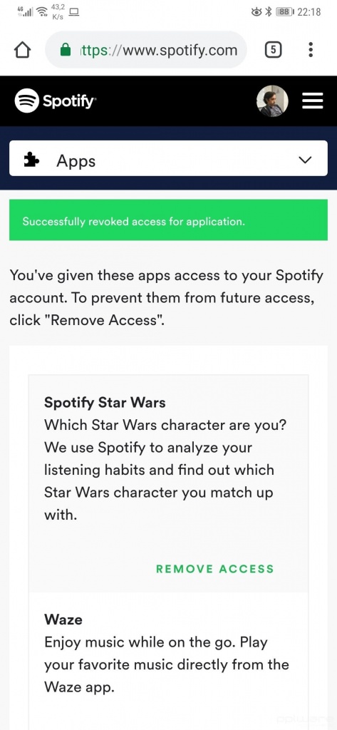 Spotify apps dica conta