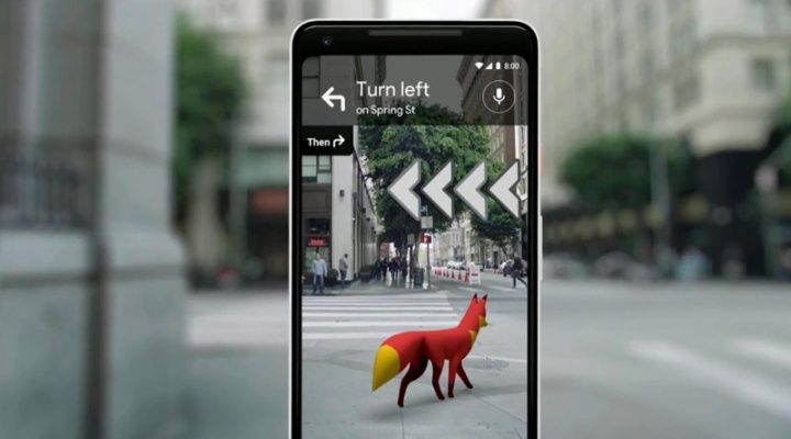 Google Maps realidade aumentada smartphone Android