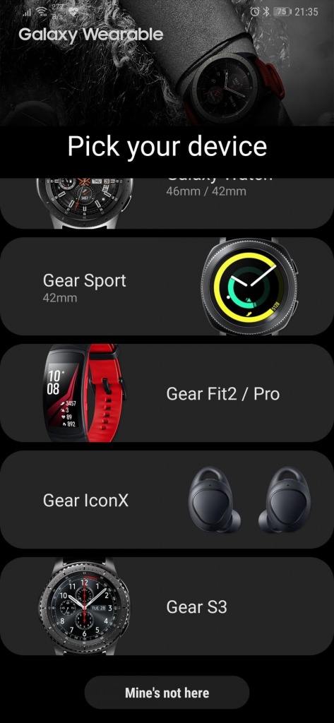 Samsung wearables app Android Watch Active