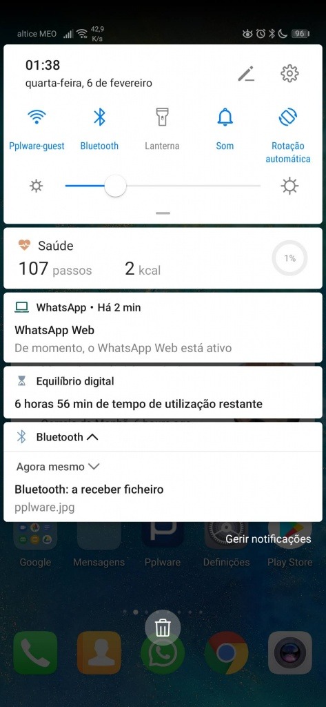 Windows 10 Android Bluetooth ficheiro enviar