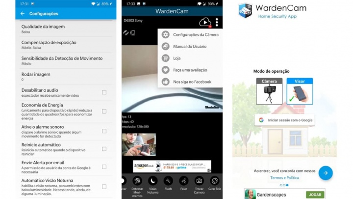WardenCam smartphone Android iOS
