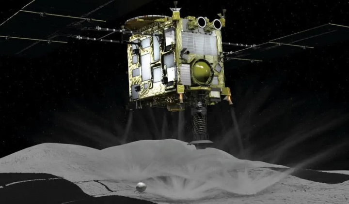 Vídeo mostra sonda japonesa a disparar bala de tântalo contra asteroide Ryugu