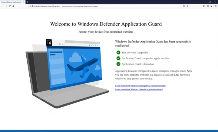 Microsoft Edge browser Defender segurança