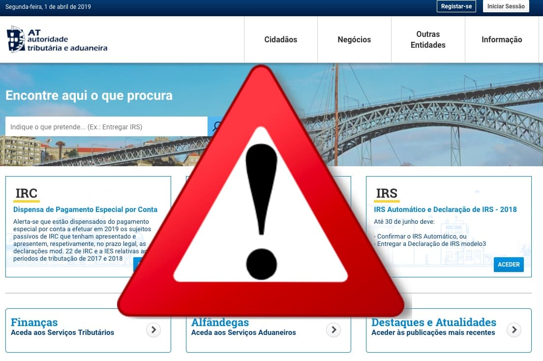Autoridade Tributária: Plataforma para submeter o IRS está com problemas