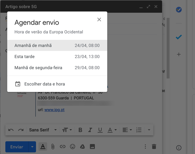 Gmail já permite agendar e-mails! Saiba como o pode fazer