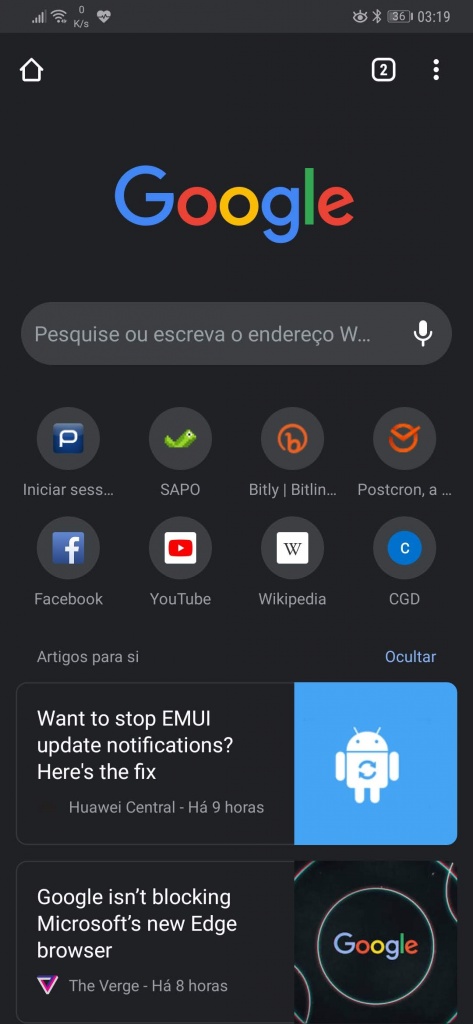 chrome dark mode browser google android