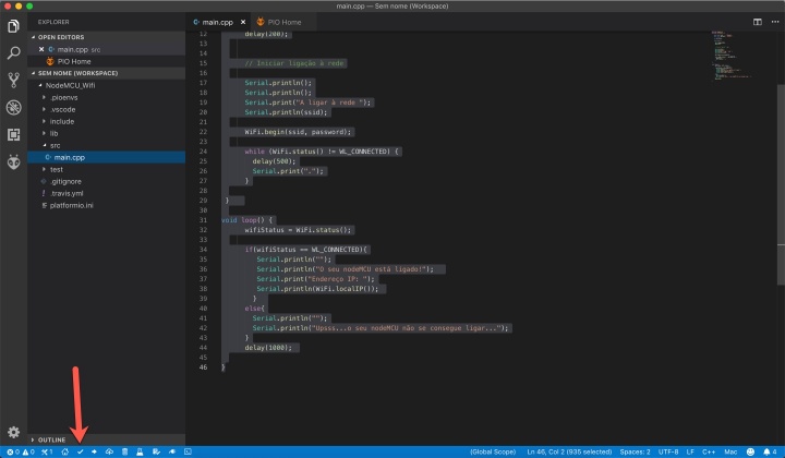 Aprenda a programar a board NodeMCU com o Visual Studio Code
