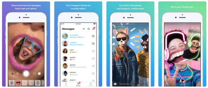 Instagram Direct aplicação smartphones Android e iOS