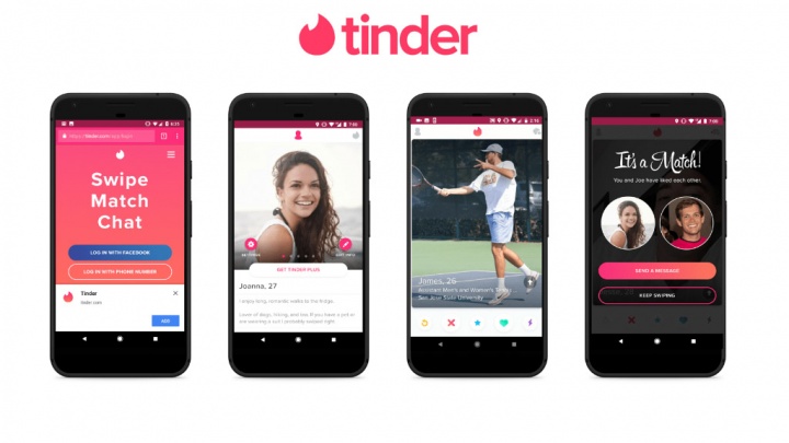 Tinder app aplicação Android iOS smartphones