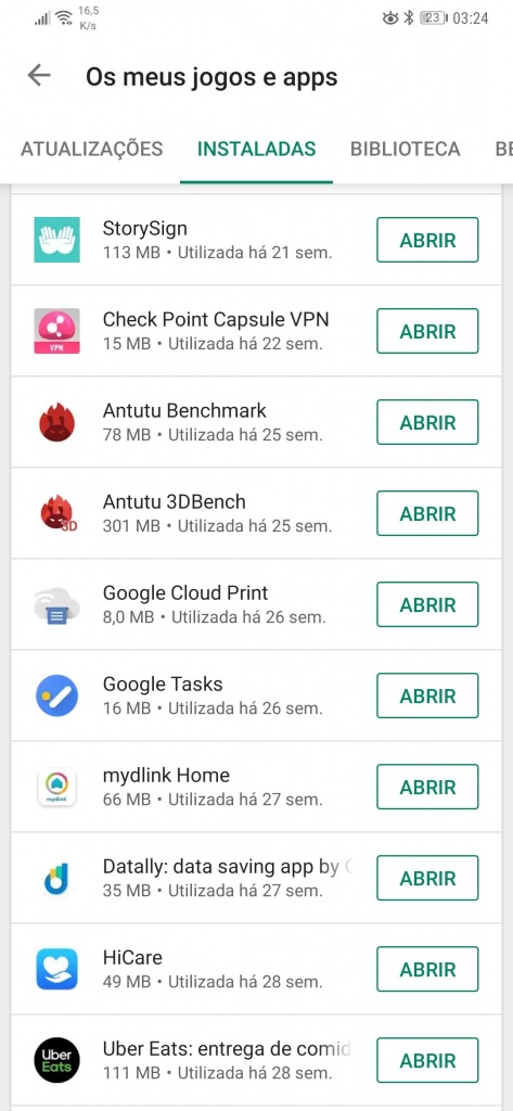 Android apps espaço remover espaço