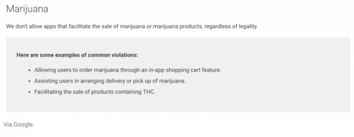 Além de apps e malware... a loja de apps Android também "tinha" marijuana
