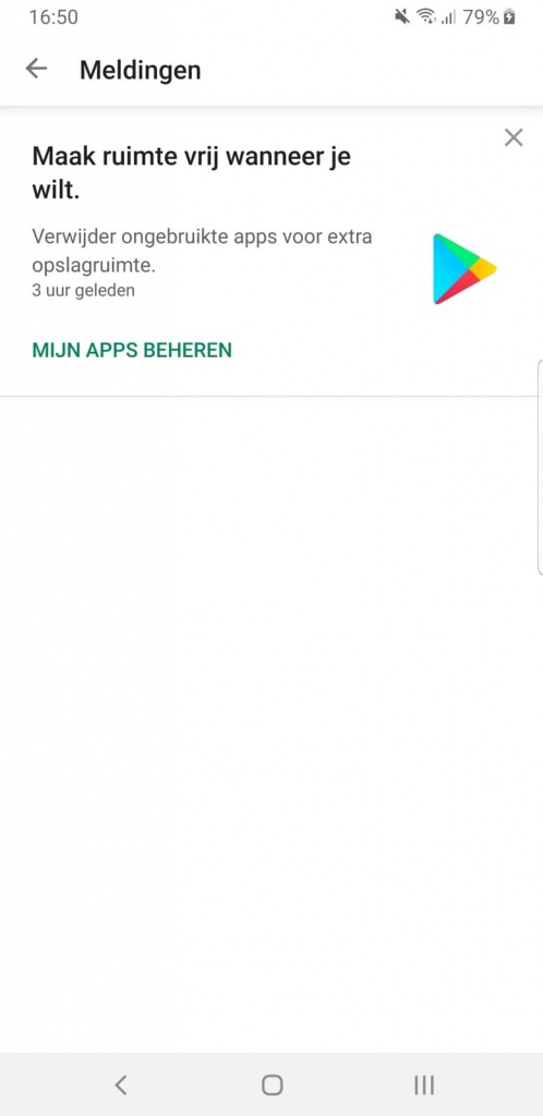 Android Play Store apps espaço armazenamento