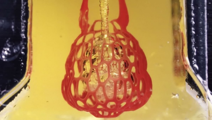 Imagem de um órgão feito com impressão 3d a imitar um pulmão