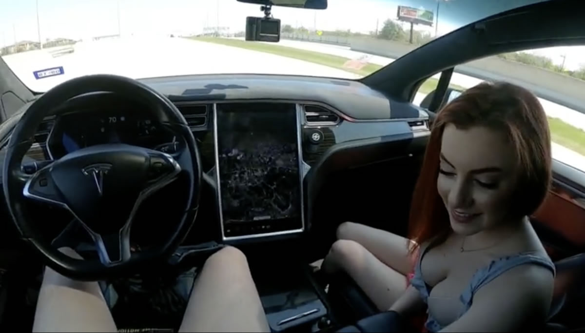 Tesla auto pilot porn