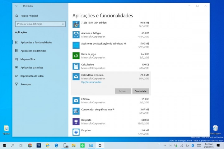 Windows 10 Microsoft apps remover espaço