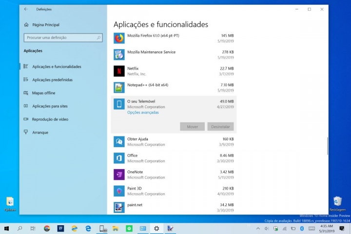 Windows 10 Microsoft apps remover espaço