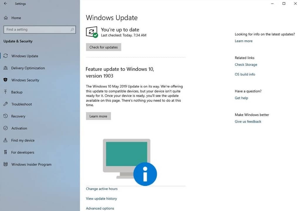 Windows 10 Microsoft atualização notificação bloqueada