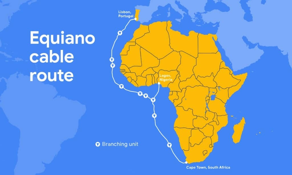 Google Portugal cabo submarino Equiano