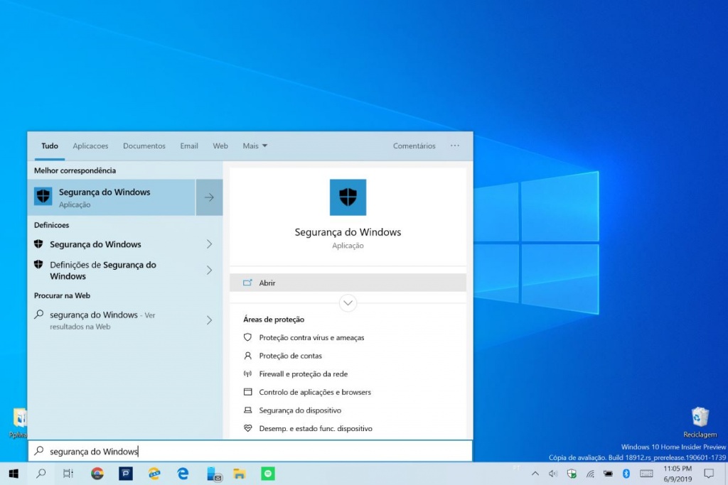 Windows 10 computador saúde segurança sistema