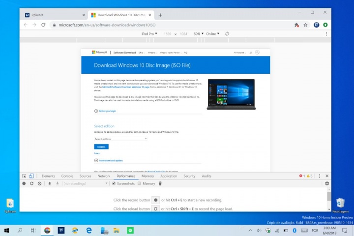 Windows 10 Microsoft browser enganar ISO