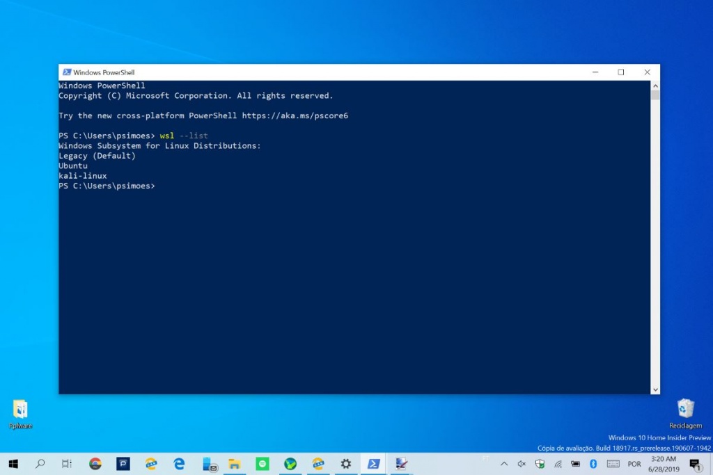 Linux Windows 10 exportar Microsoft distribuições