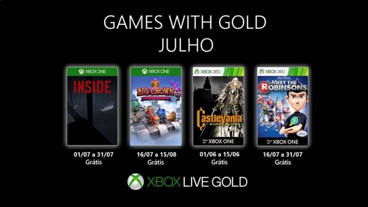 Games with Gold – julho de 2019 no Xbox Live