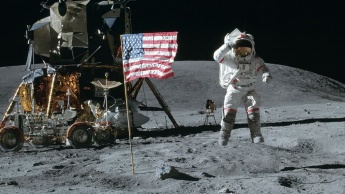 Imagem Apollo 11 pousado na Lua