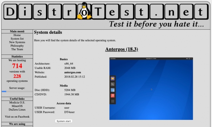 DistroTest: Experimente mais de 200 distros Linux no browser