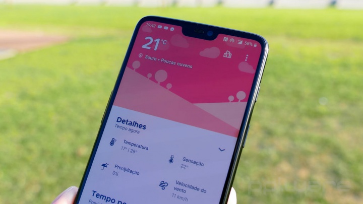 Overdrop - a meteorologia de forma rápida, simples e minimalista no Android - previsão meteorológica no smartphone