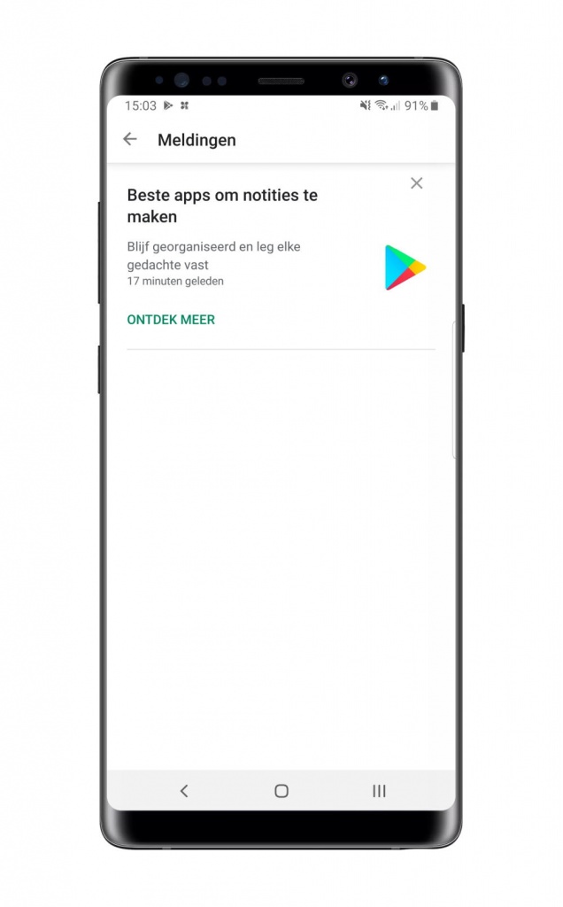 Android Play Store notificações app recomendadas