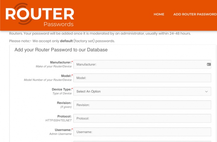 Router Passwords: Este site (se calhar) sabe a password do seu router