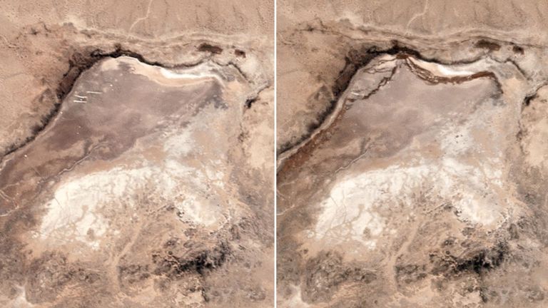 Sismo de forte magnitude criou fissura na Terra (imagens de satélite)