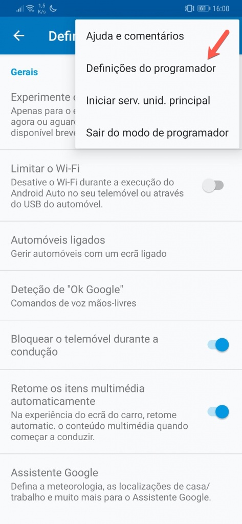 Android Auto Google projeção carro