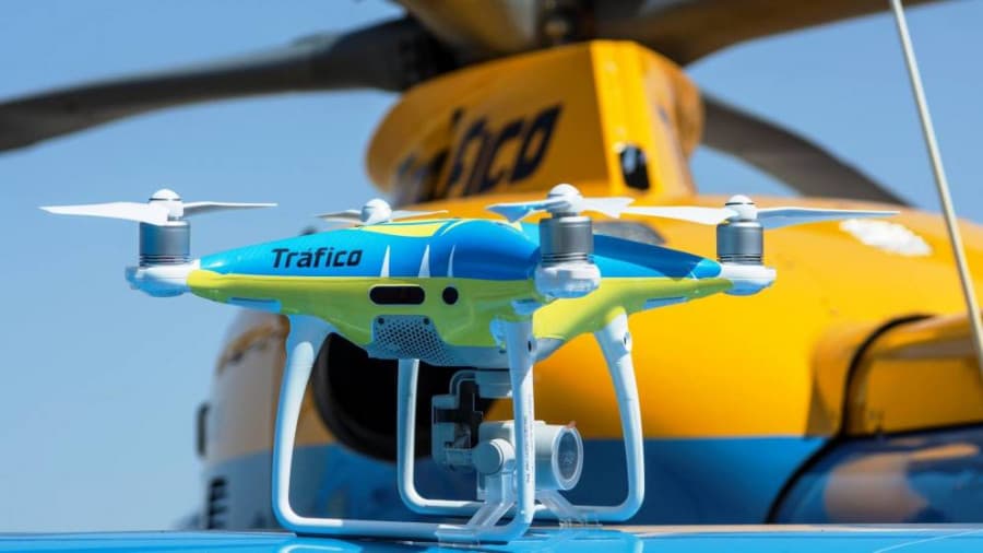 Drones começam a multar nas estradas espanholas esta quinta-feira