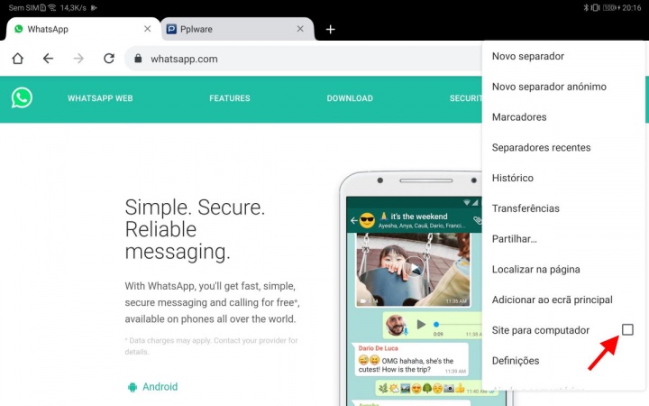 free whatsapp for tablet