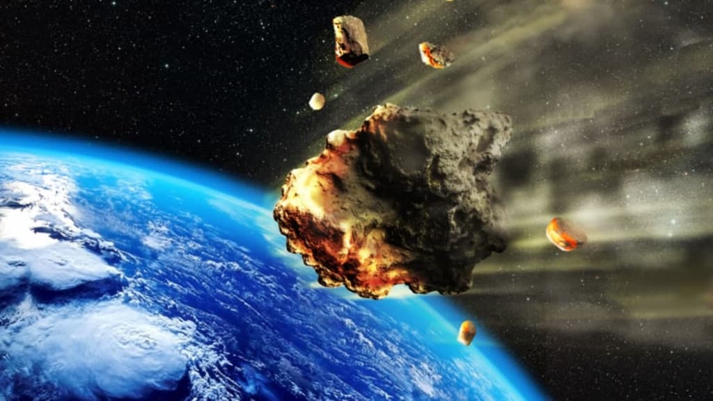 Imagem ilustrativa de 5 asteroides que irão passar pela Terra, segundo a NASA