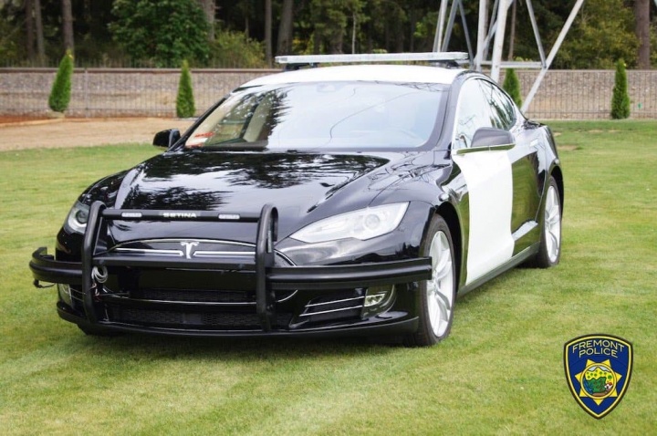 Tesla Model S polícia Fremont