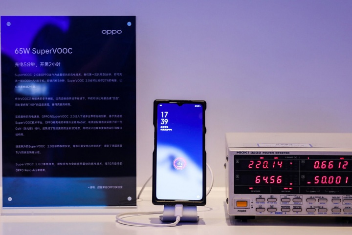 Oppo revela tecnologia de carregamento rápido de 65 watt