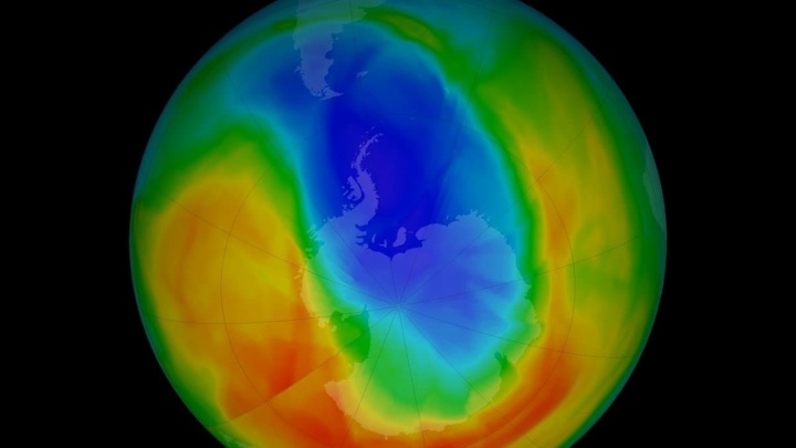 Buraco na camada de ozono está a ficar mais pequeno