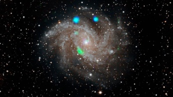 Imagem da NADA que mostra luz visível da galáxia Fireworks (NGC 6946)