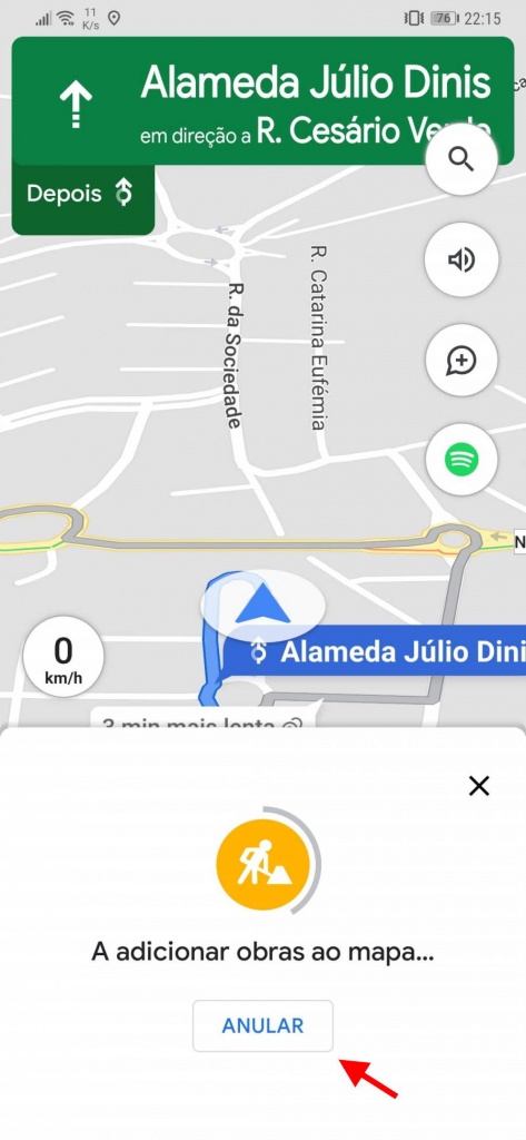 Maps Google obras reportar utilizadores