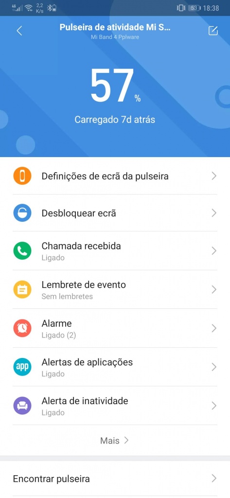 Mi Band smartband Xiaomi faces relógio